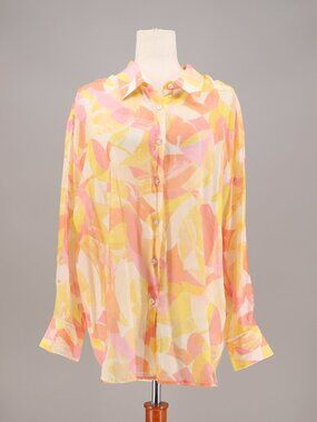 Generation Love Sirens Milly Alcock Abstract Button-Front Shirt Size M/L